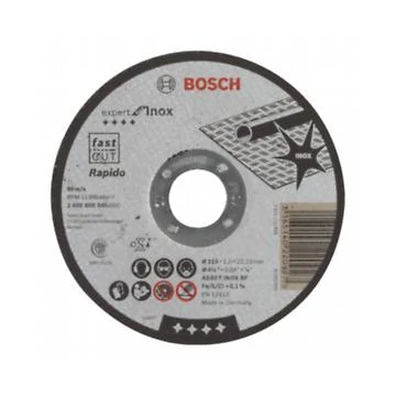 Bosch VÁGÓTÁRCSA RAPIDO EGYENES INOX 115X1MM, 2608600545