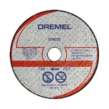 Dremel DSM520 MASONRY CUTTING WHEEL CARTON, 2615S520JB