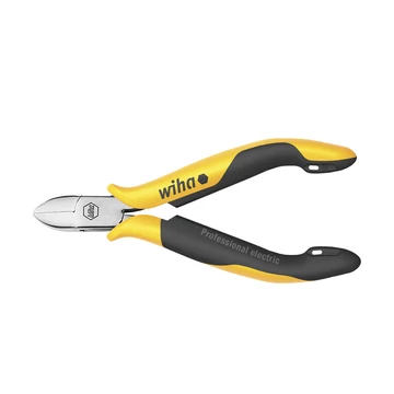Wiha Professional ESD műszerész oldalcsípő fogó Széles, félgömbölyű fej kis fazettával 115 mm, 4 1/2" (26832)
