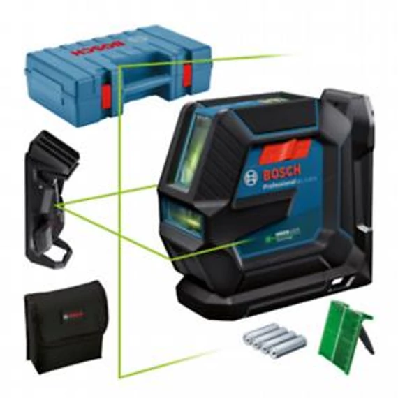 Bosch GLL2-15G zöld vonallézer+LB 10+falitartó, 0601063W02