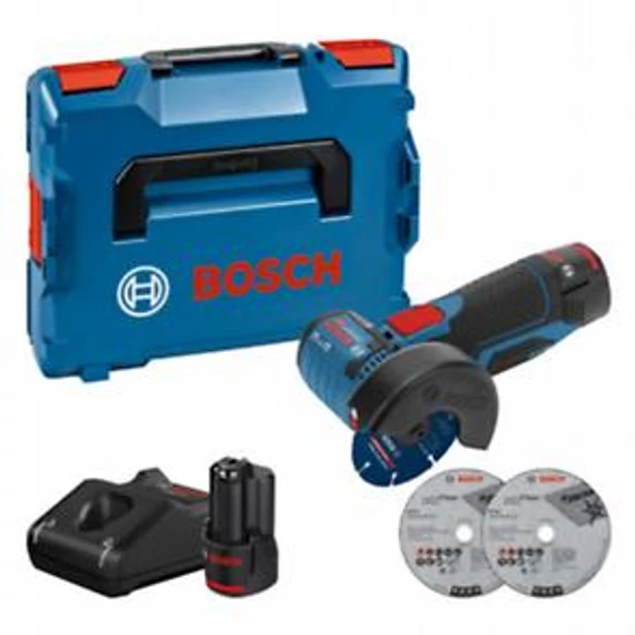 Bosch GWS 12V-76 Sarokcsiszoló 2x3Ah L-Boxx, 06019F200B