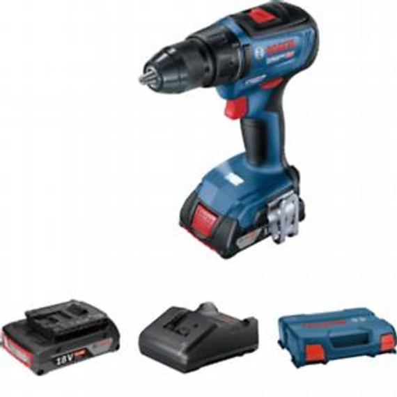 Bosch GSR 18V-50 Akkus fúrócsav 2x2,0Ah L-case, 06019H5000