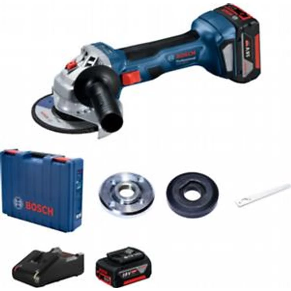 Bosch GWS 180-LI 125mm 2x4Ah GAL 18V-40 koffer, 06019H9021