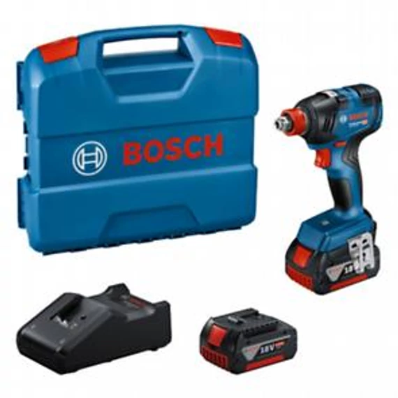 Bosch GDX 18V-200 2x4.0 Ah, gyorstöltő L-case, 06019J2206