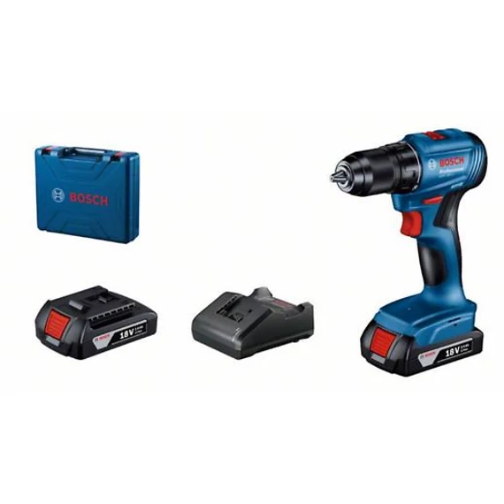 Bosch GSR 185-LI fúrócsav. akku töltő koffer, 06019K3000