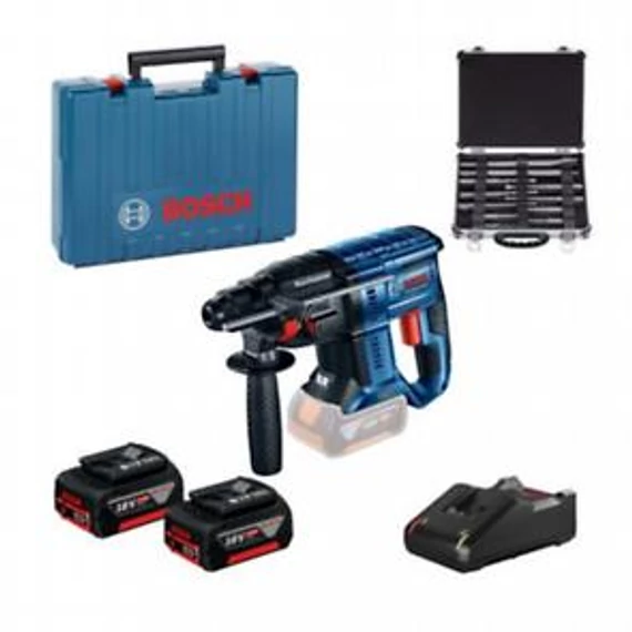 Bosch GBH 180-LI (2x4,0 C)+11pcs SDS Plus-Set, 0615990M33