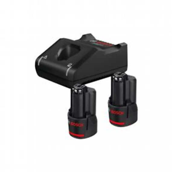 Bosch 2 x GBA 12V 3,0Ah Akku + GAL 12V-40 Tölt, 1600A019RD