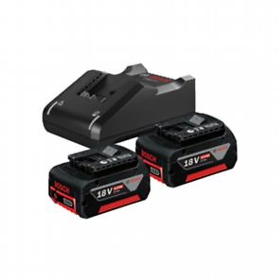 Bosch 2 x GBA 18V 4,0Ah Akku + GAL 18V-40 Tölt, 1600A019S0