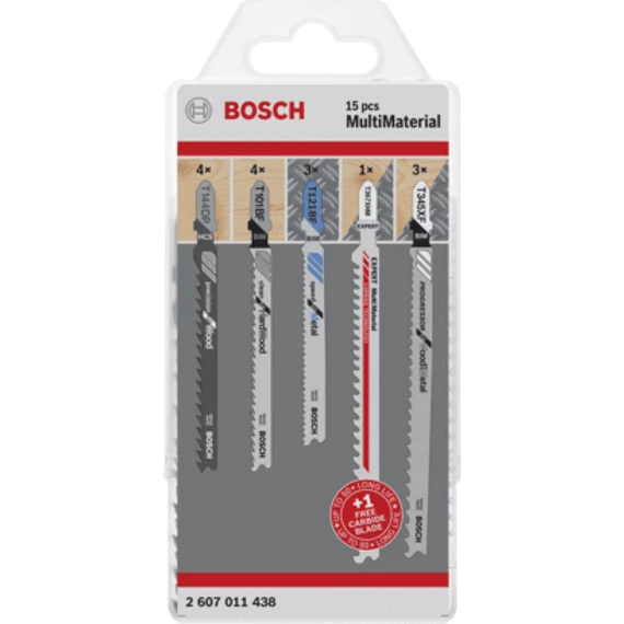 Bosch Szúrófűrészlap set többféle 15db+ kés, 2607011438