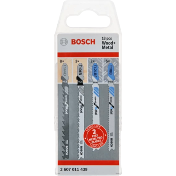 Bosch Szúrófűrészlap starterpack fa+fém 16+2, 2607011439