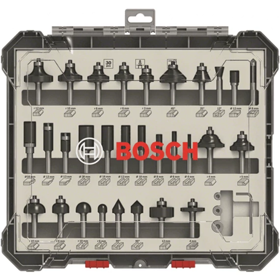 Bosch 30 db-os Marószár készlet befogatás:1/4", 2607017476