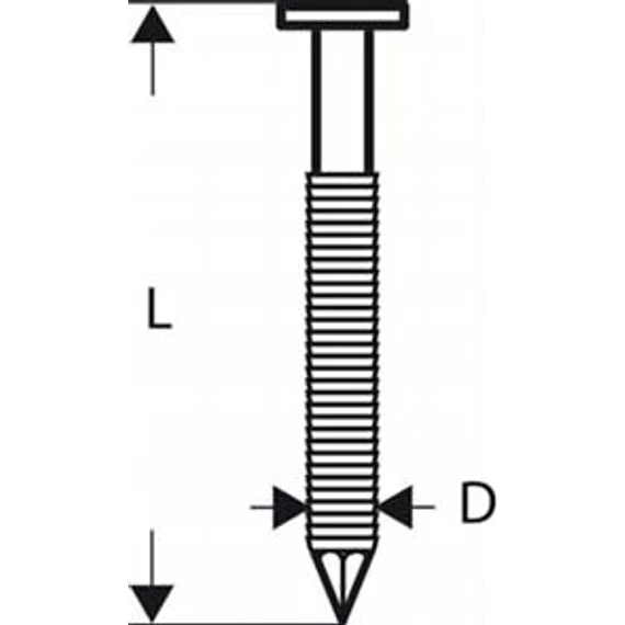 Bosch Kerekfejű szeg, horg., gyűrűs, SN21RK 90, 2608200038