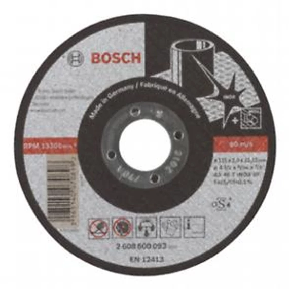 Bosch VÁGÓTÁRCSA RAPIDO EGYENES INOX 115X2MM, 2608600093