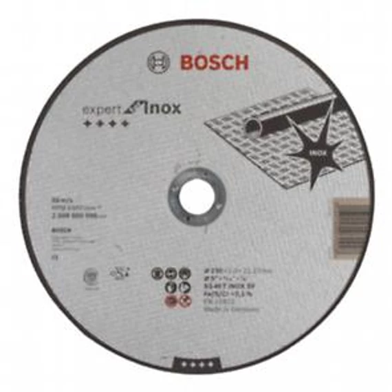 Bosch VÁGÓTÁRCSA RAPIDO EGYENES INOX 230X2MM, 2608600096