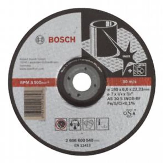 Bosch NAGYOLÓTÁRCSA INOX 230x6MM, 2608600541