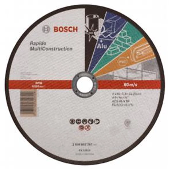 Bosch VÁGÓTÁRCSA RAPIDO MC 230x1.9x22.23mm, 2608602767