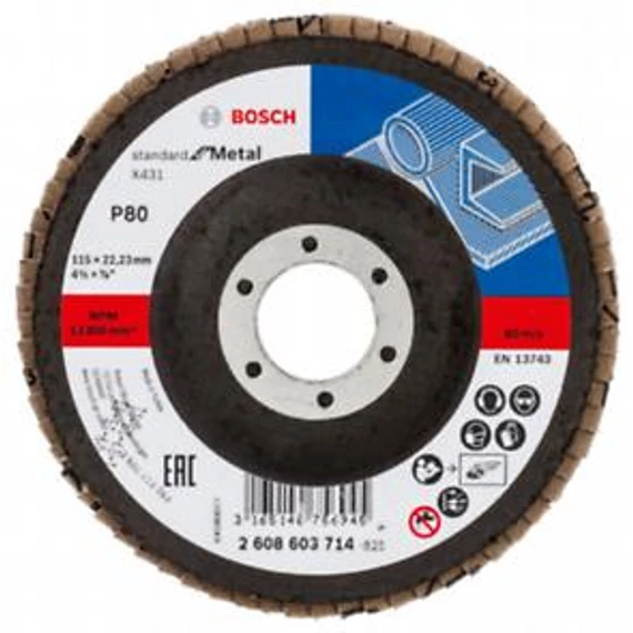 Bosch Legyezőtárcsa SfM,115mm,G80,1x, 2608603714