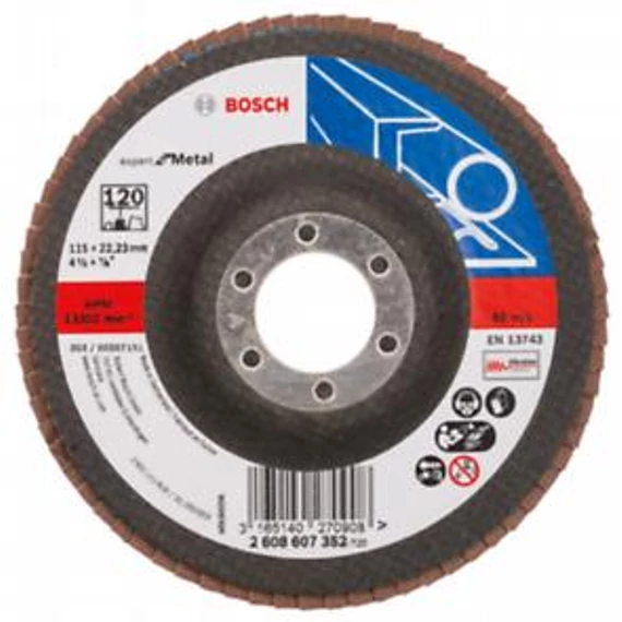 Bosch LEGYEZŐCSISZOLÓ115 x 22,23 mm, P120, 2608607352