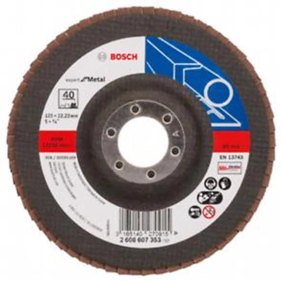 Bosch LEGYEZŐCSISZOLÓ 125 x 22,23 mm, P40, 2608607353