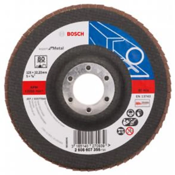 Bosch LEGYEZŐCSISZOLÓ125 x 22,23 mm, P80, 2608607355