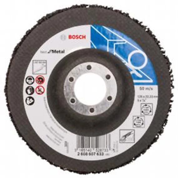 Bosch 1 TISZTÍTÓTÁRCSA FEKETE 125 MM FÉM B:M, 2608607633