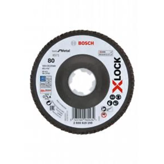 Bosch Flap Disc BfM,115,G80,X-Lock, 2608619199