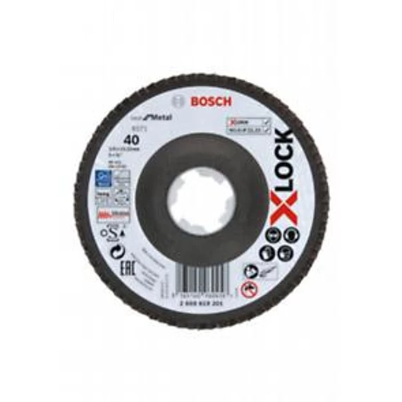 Bosch Flap Disc BfM,125,G40,X-Lock, 2608619201