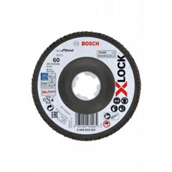 Bosch Flap Disc BfM,125,G60,X-Lock, 2608619202