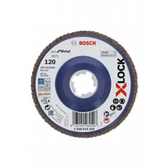 Bosch Flap Disc BfM,115,G12,X-Lock, 2608619208
