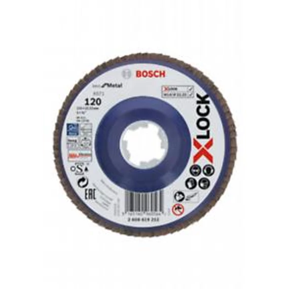 Bosch Flap Disc BfM,125,G12,X-Lock, 2608619212