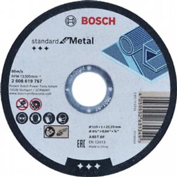 Bosch Standard for Metal A 60 T BF egyenes, 2608619767