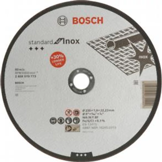 Bosch Standard for Inox 230x1.9mm egyenes, 2608619773