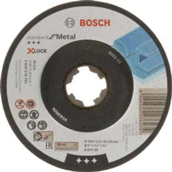 Bosch X-LOCK Std for Metal 125x2.5mm hajlított, 2608619783