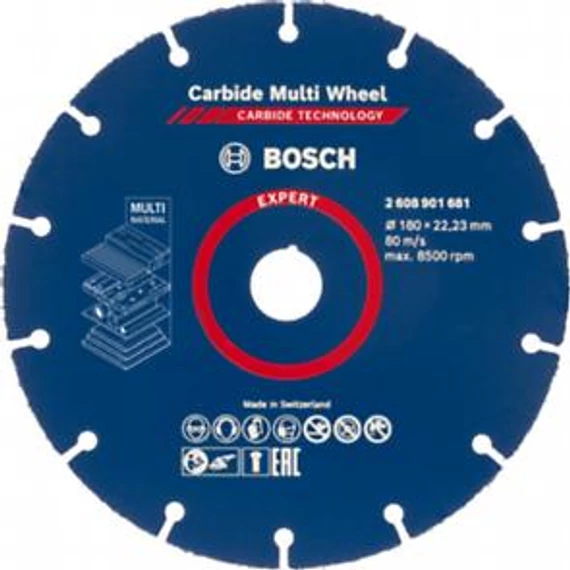 Bosch EXPERT Carbide Multi Wheel tárcsa, 180mm, 2608901681