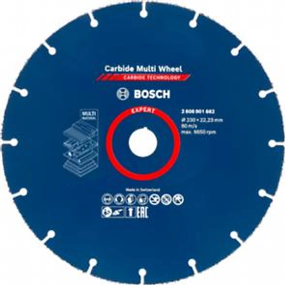 Bosch EXPERT Carbide Multi Wheel tárcsa, 230mm, 2608901682