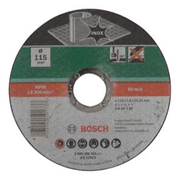 Bosch Trennen INOX 115mm Ø x 1,6mm gerade, 2609256321