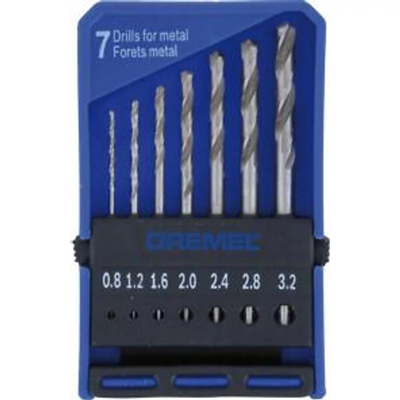 Dremel FÚRÓ KÉSZLET 7 DARABOS 0.8-tól 3.2 mm-ig, 2615062832