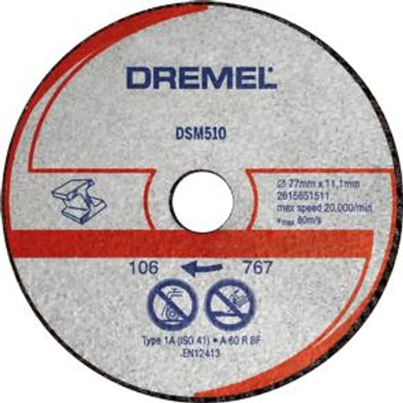 Dremel DSM510 METAL CUTTING WHEEL CARTON, 2615S510JB