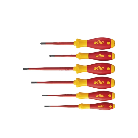 Wiha SoftFinish electric slimFix csavarhúzó készlet Lapos, Pozidriv 6 részes (36455)
