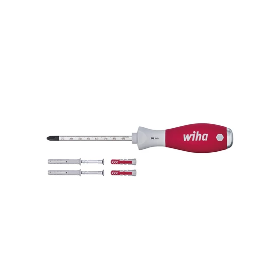 Wiha SoftFinish® Dübel lyuk-kalapács készlet dűbelekkel 6 mm-es kerek csomagolásban 5 részes (41289)