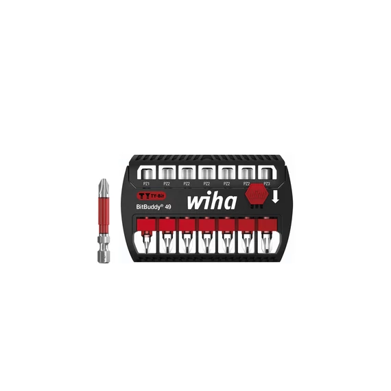 Wiha BitBuddy® TY-bit 49 mm bitkészlet Pozidriv 8 részes 1/4" E6,3 (42099)