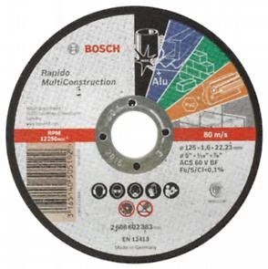 Bosch VÁGÓTÁRCSA RAPIDO MC 125x1.6x22.23MM, 2608602383