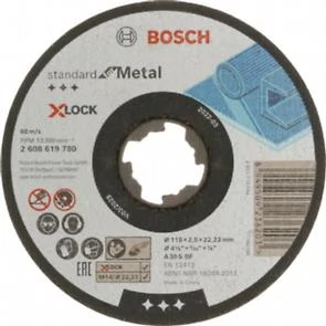 Bosch X-LOCK Std for Metal 115x2.5mm egyenes, 2608619780