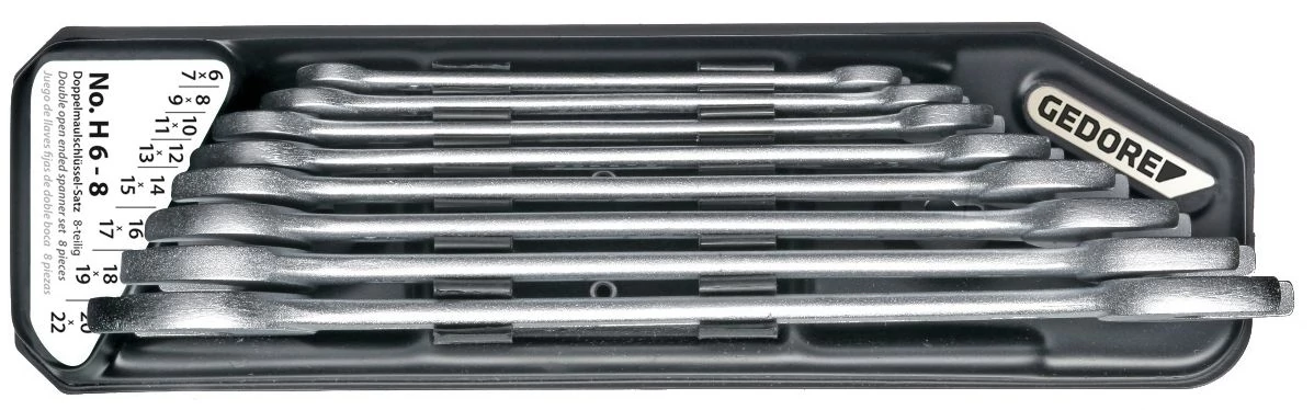 GEDORE Villáskulcs készlet tartóval 6-22 mm 8 db (6079400)