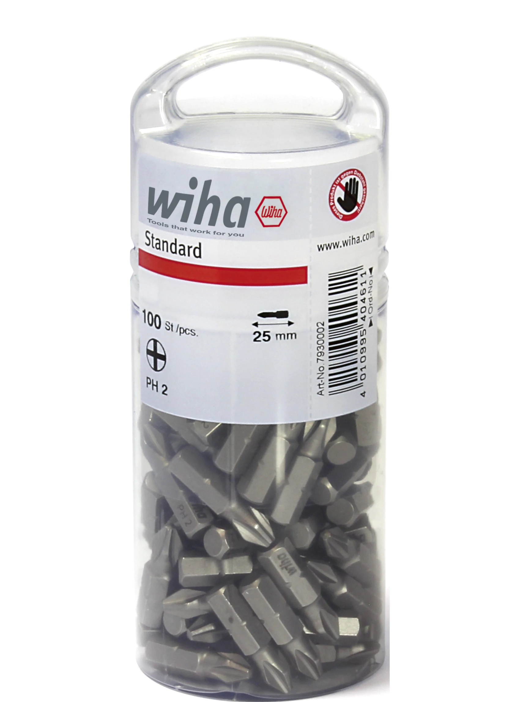 Wiha Standard 25-ös bit sorozat Phillips (PH2) 1/4
