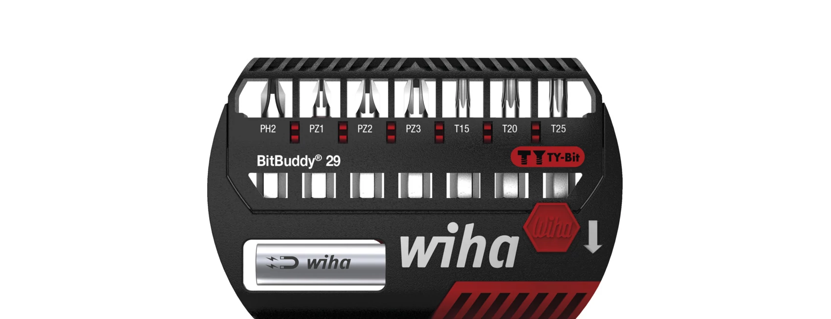 Wiha BitBuddy® TY-bit 29 mm bitkészlet Phillips, Pozidriv, TORX® 9 részes 1/4