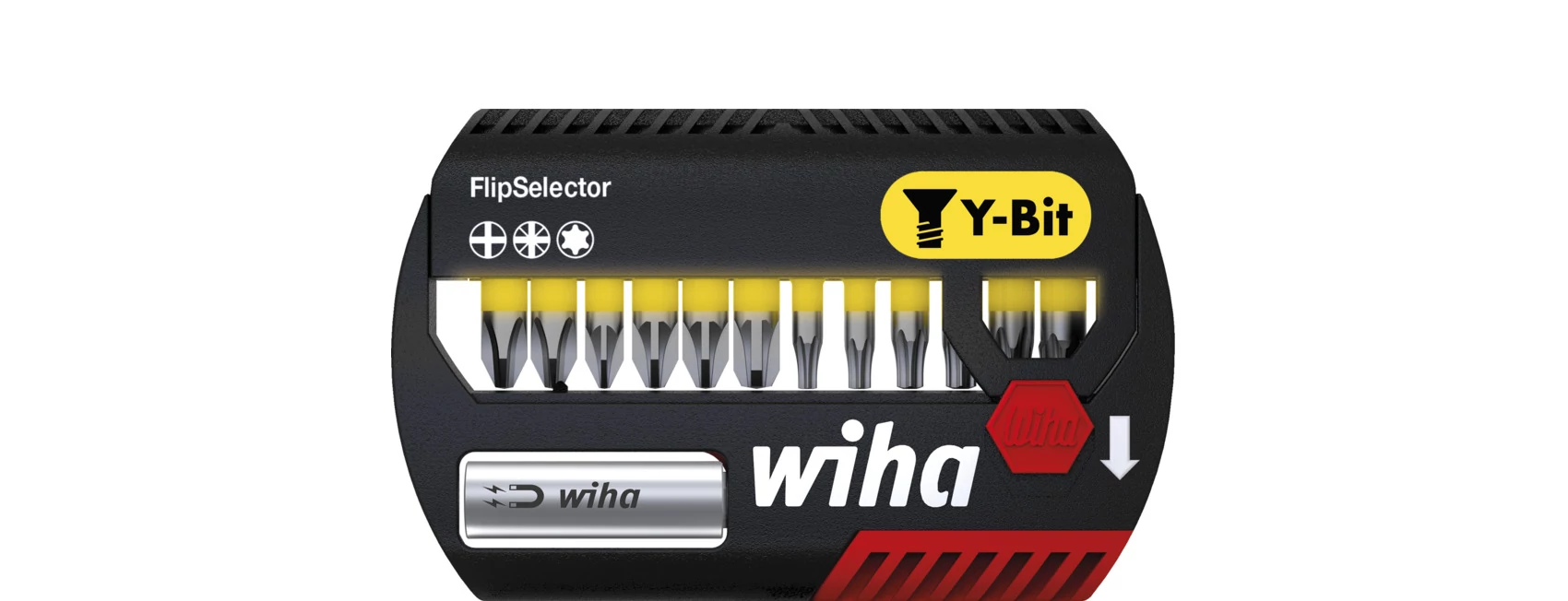 Wiha FlipSelector Y-bit 25 mm bitkészlet Phillips, Pozidriv, TORX® 14 részes 1/4